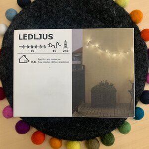 IKEA LEDLJUS LED string light with 24 lights, outdoor black